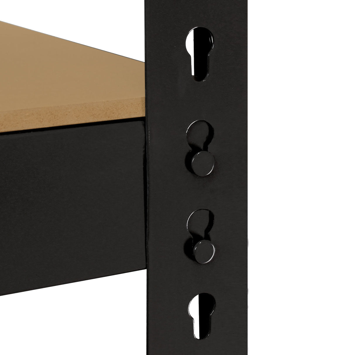 Estantería Q-Rax con 4 Estantes de Acero Sin Tornillos Negra