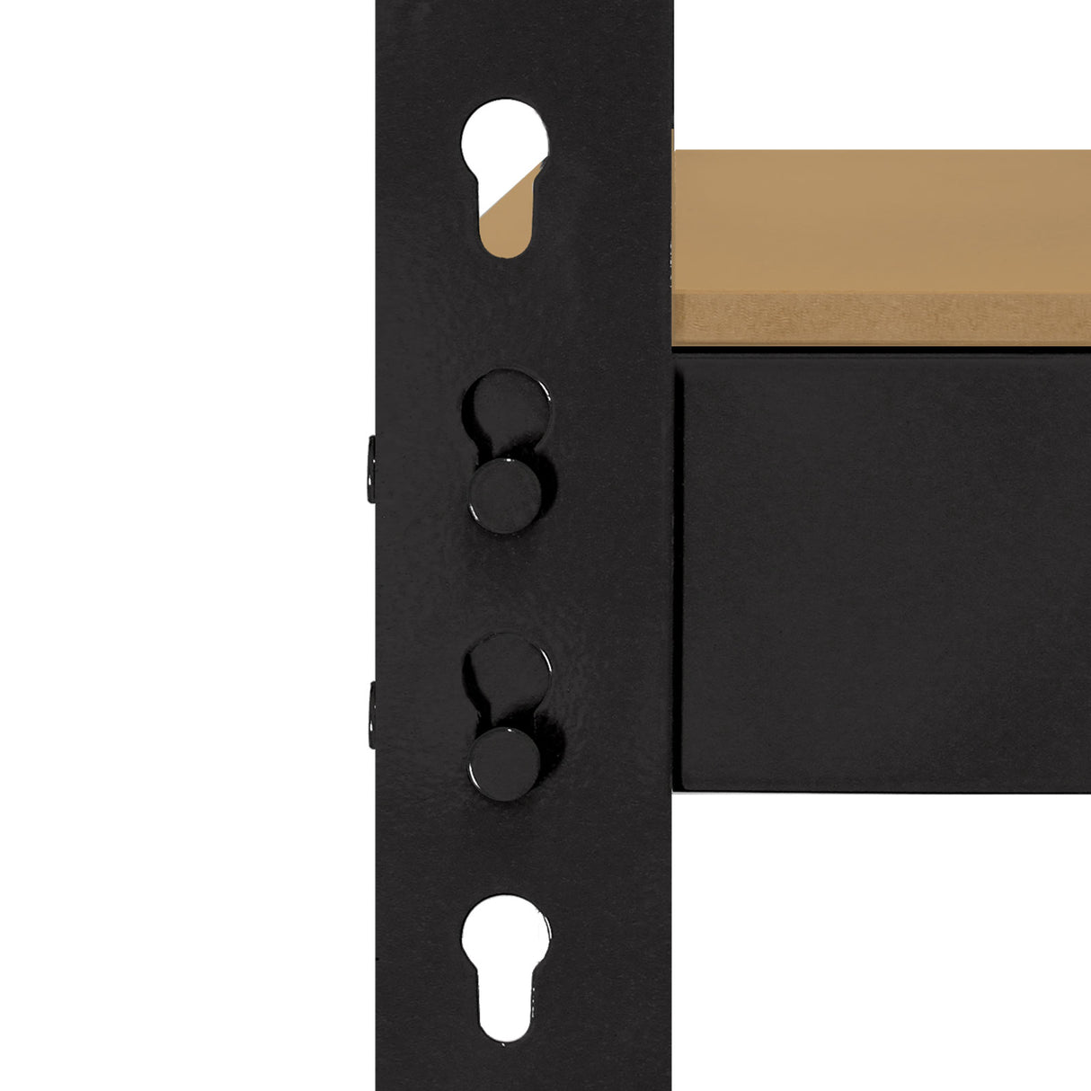 Estantería Q-Rax con 4 Estantes de Acero Sin Tornillos Negra