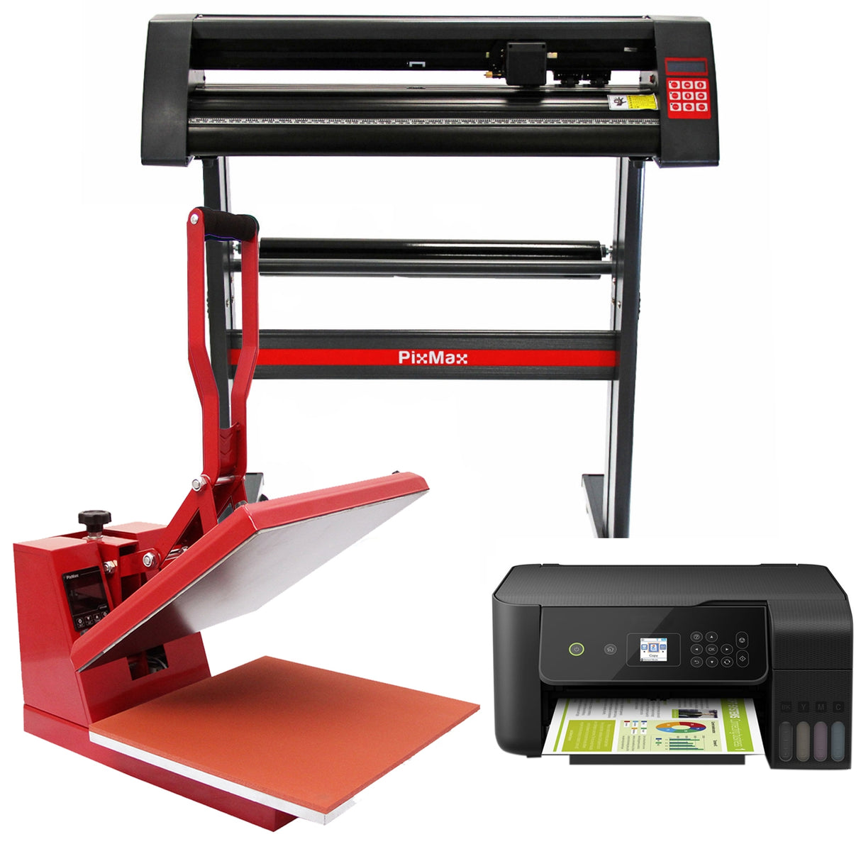 Kit de Plotter para Corte de Vinilo PixMax, Impresora y Prensa de 38cm