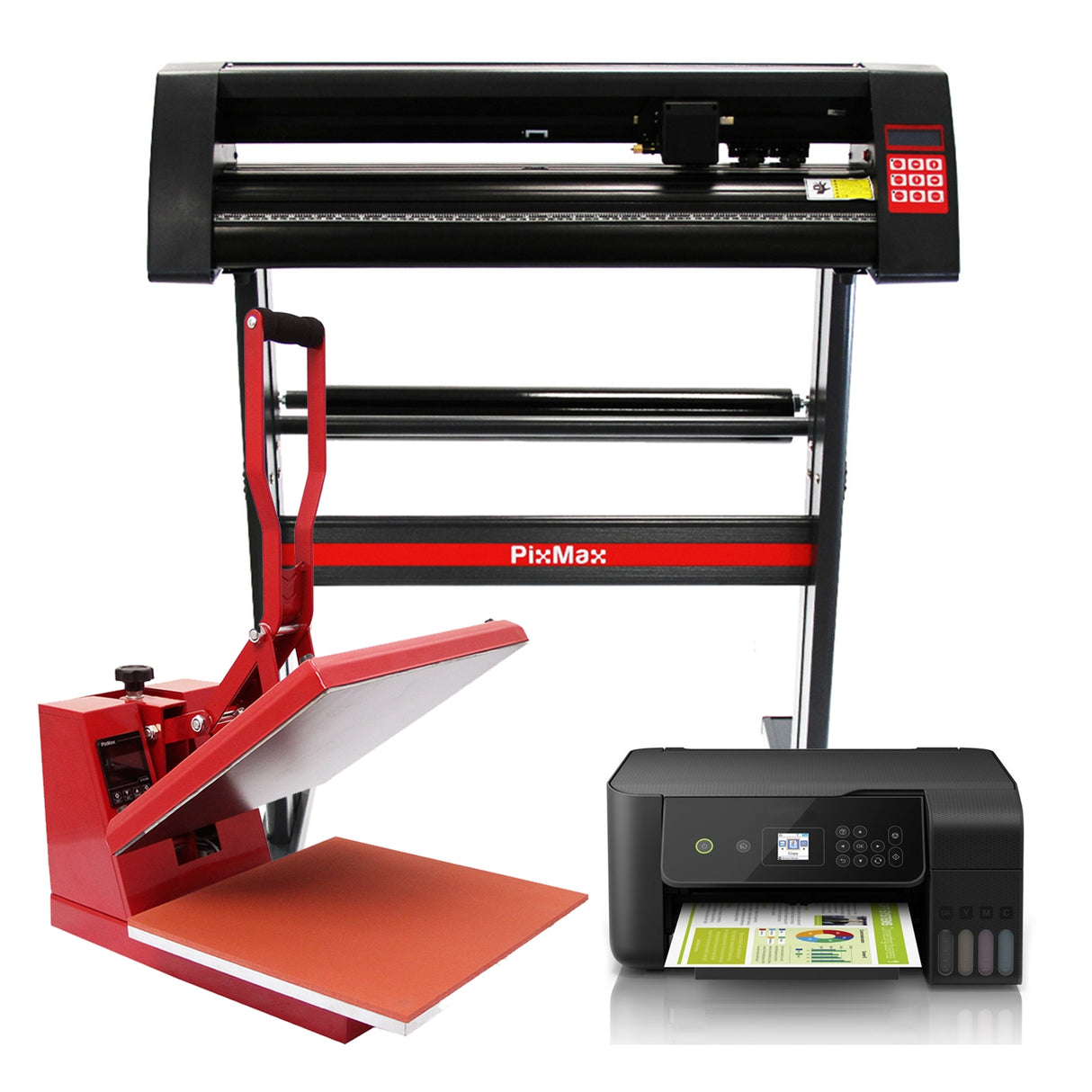 Kit de Plotter para Corte de Vinilo PixMax, Impresora y Prensa de 38cm