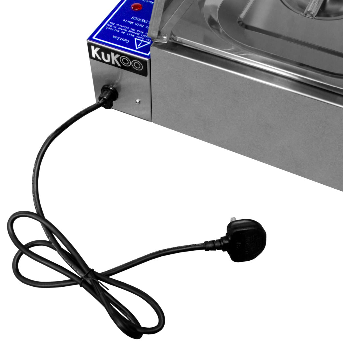 Expositor de Baño María con 5 Sartenes de Acero Inoxidable