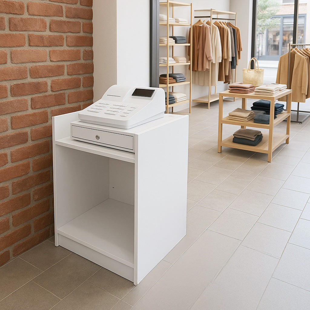 Mostrador para Caja Registradora TB60 – Blanco