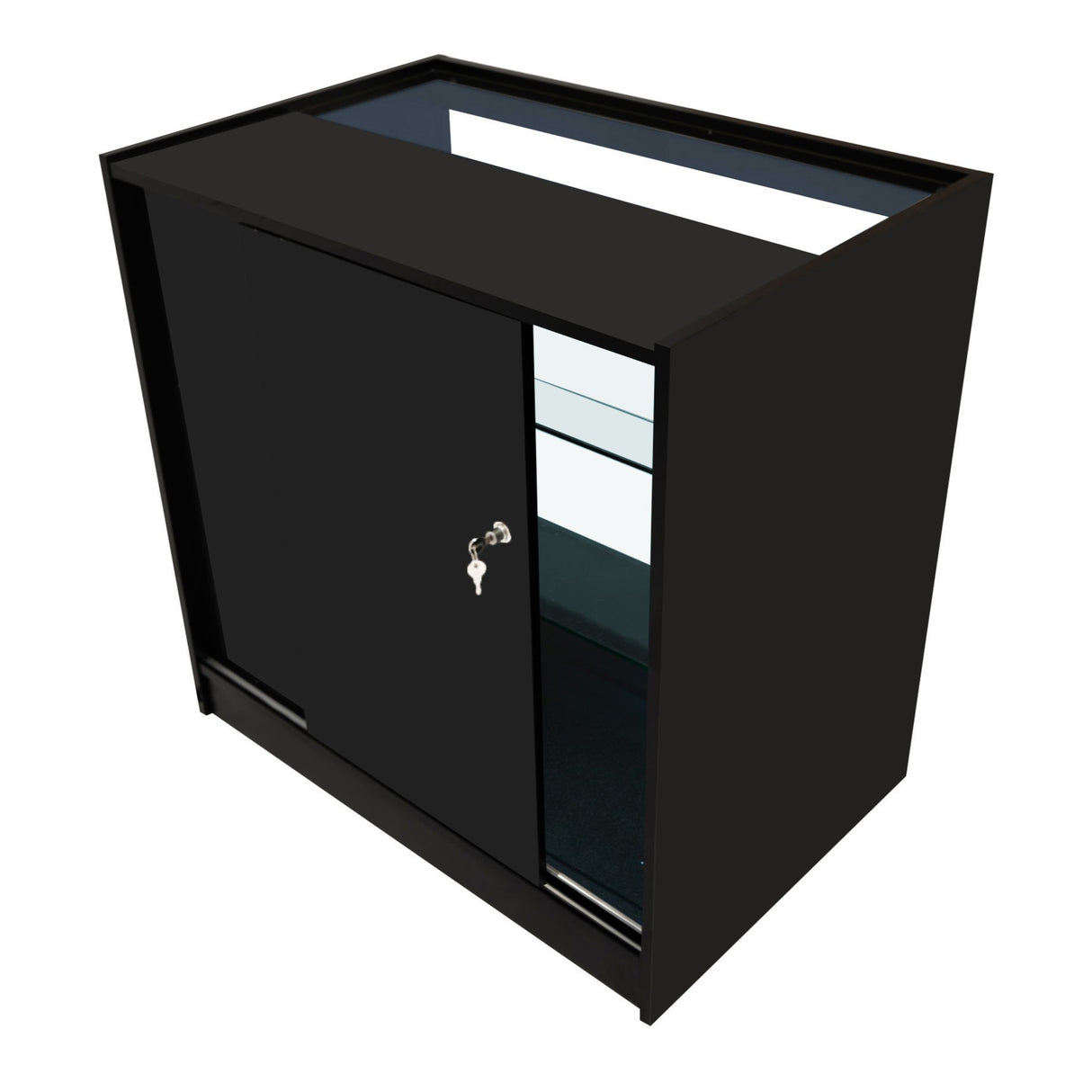 Mostrador Comercial con Luz LED K900 – Negro