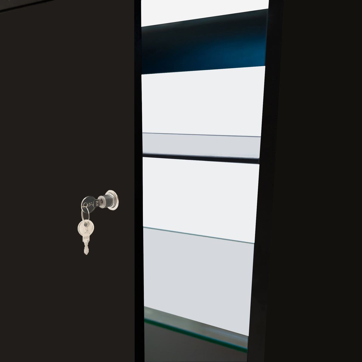 Mostrador Comercial con Luz LED K900 – Negro