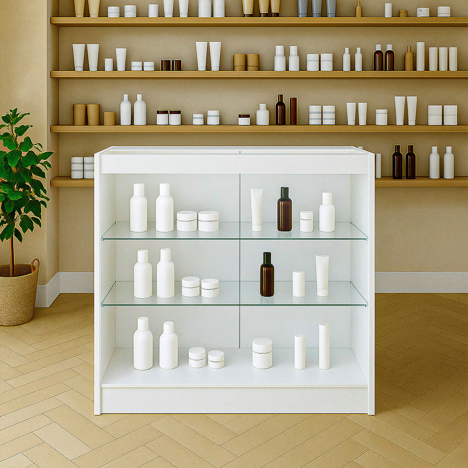 Mostrador Comercial con Luz LED K900 – Blanco