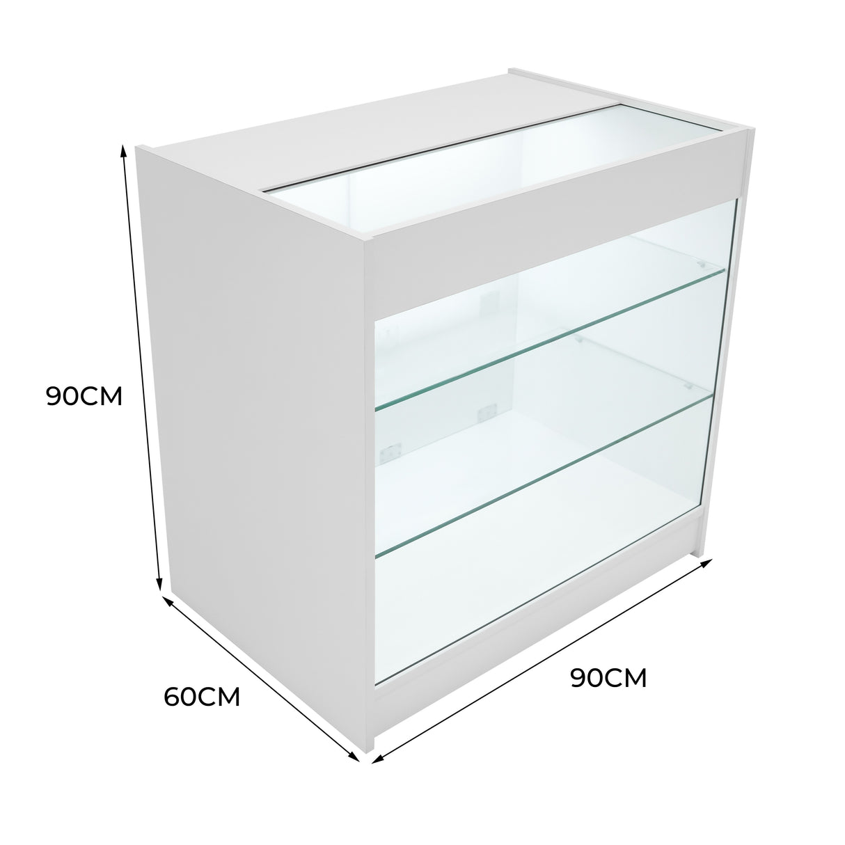 Mostrador Comercial con Luz LED K900 – Blanco