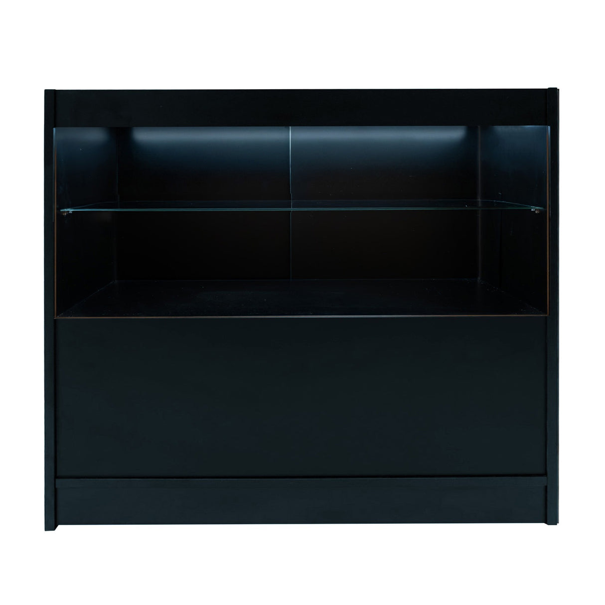 Mostrador Comercial con Luz LED C1200 – Negro