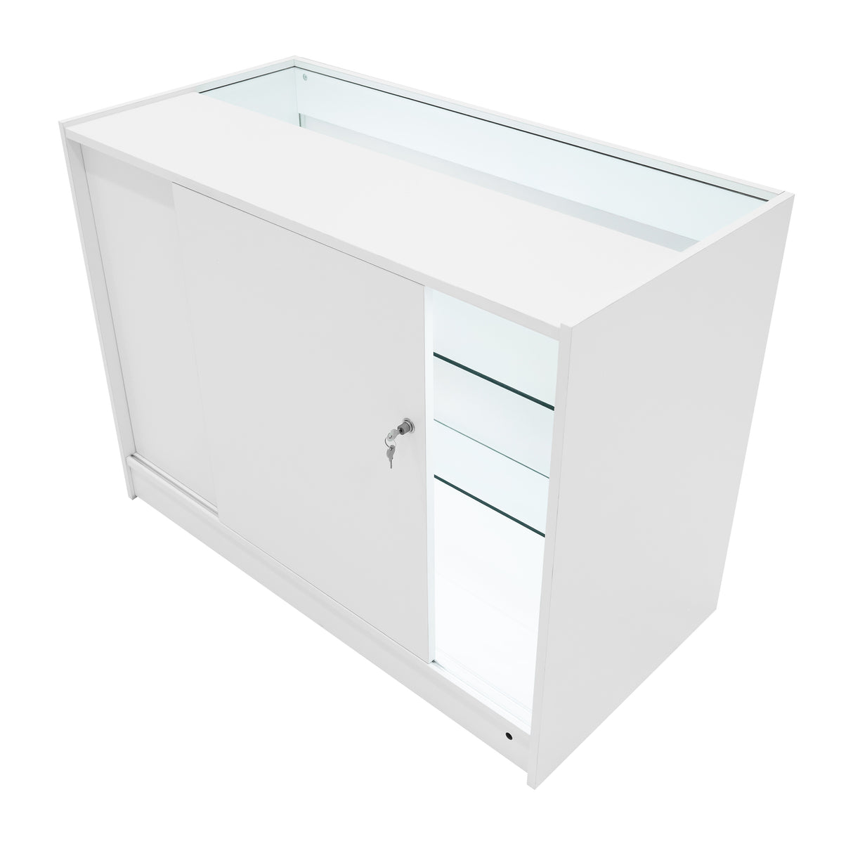 Mostrador Comercial con Luz LED K1200 – Blanco