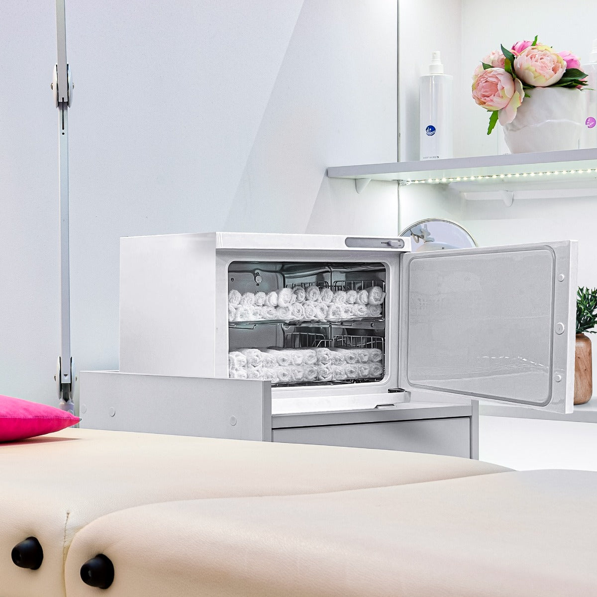 Calentador Blanco de Toallas Calientes Toallero Secatoallas Eléctrico