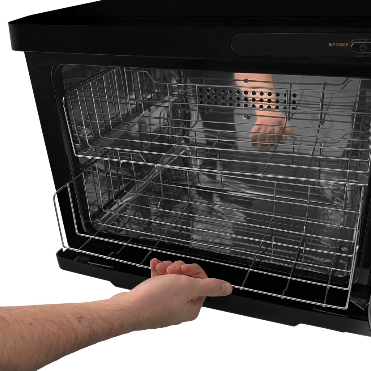 Calentador Negro de Toallas Toallero Secatoallas Eléctrico