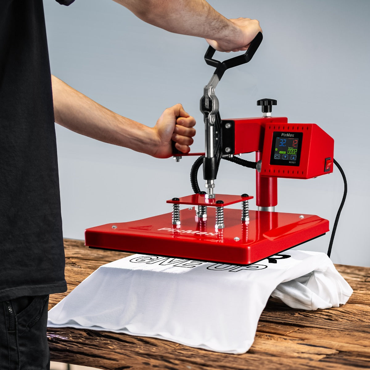 Prensa Térmica 38x38cm, Lámina de PTFE y Hojas de Sublimación