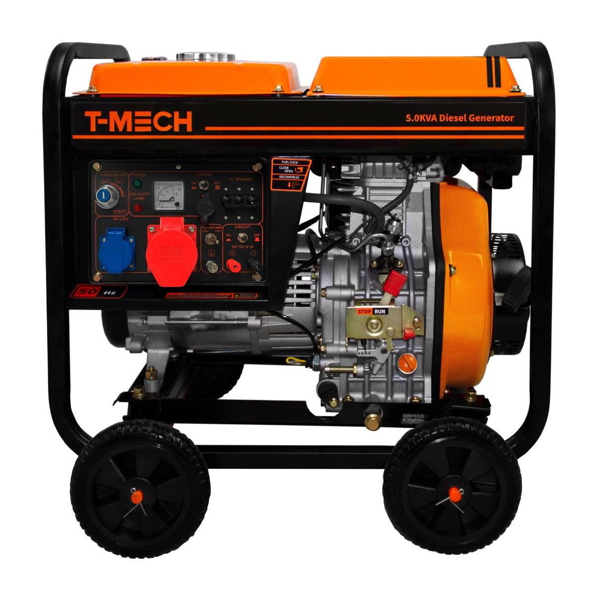 T-Mech Generador Diésel de Marco Abierto 5kVA
