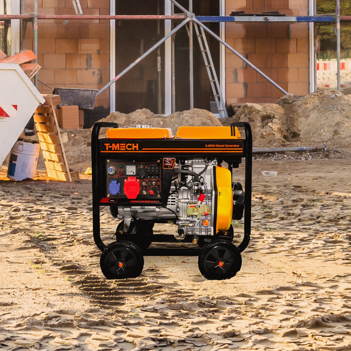 T-Mech Generador Diésel de Marco Abierto 5kVA