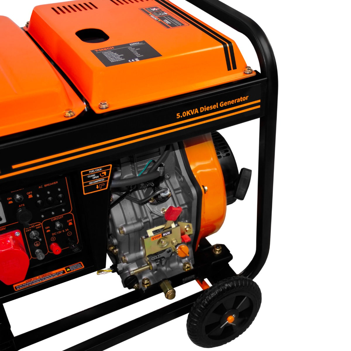 T-Mech Generador Diésel de Marco Abierto 5kVA