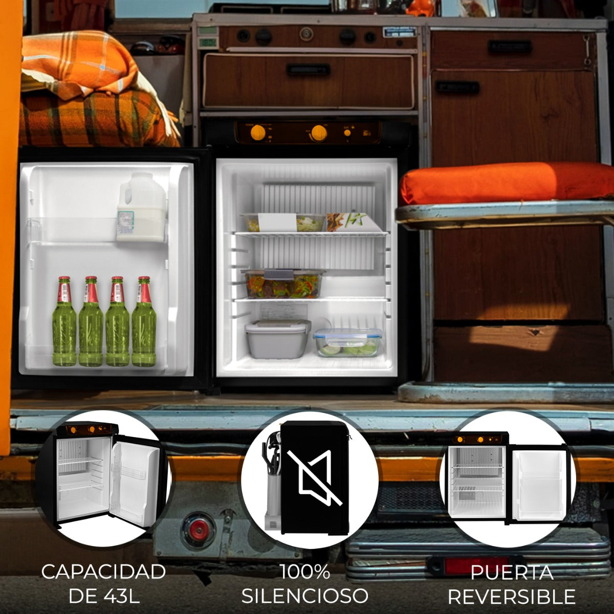 Mini Frigorífico de Absorción Trivalente