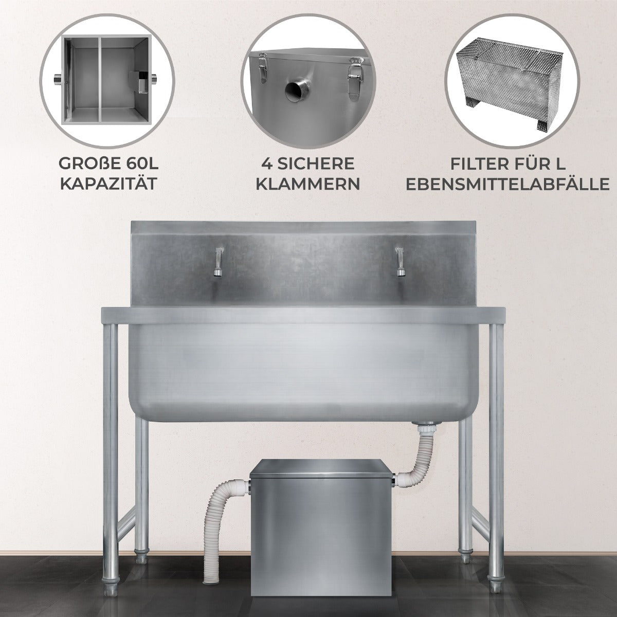 KuKoo Trampa de Grasa – 60 Litros
