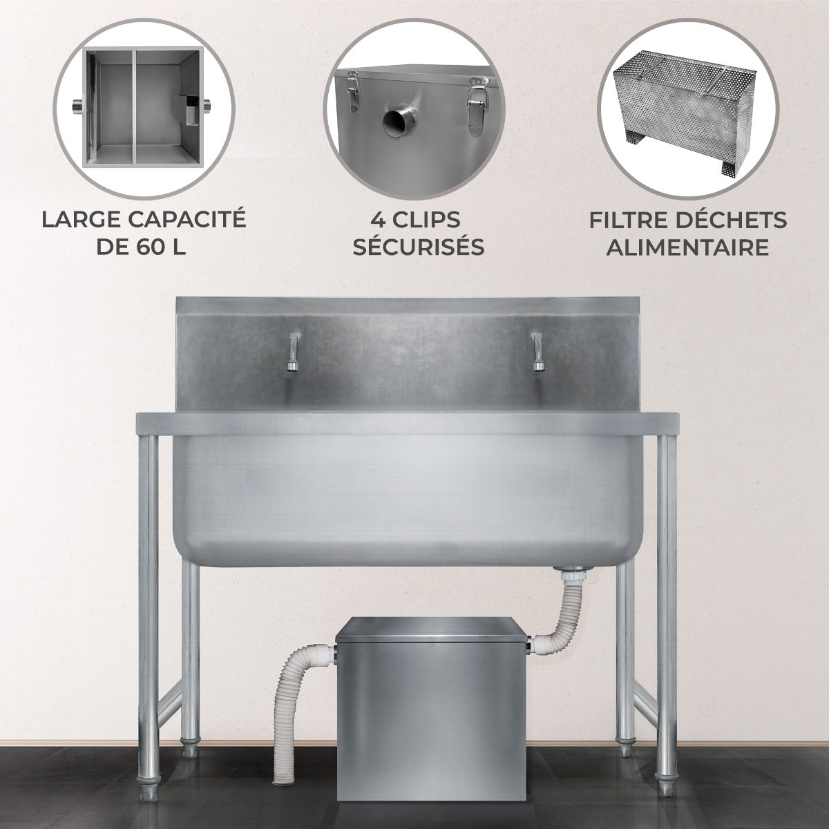 KuKoo Trampa de Grasa – 60 Litros