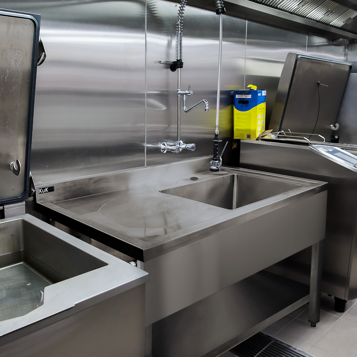 KuKoo Fregadero de Cocina de Acero Inoxidable – Escurridor a la Izquierda