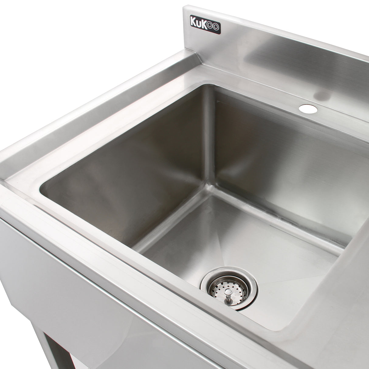 KuKoo Fregadero de Cocina de Acero Inoxidable – Escurridor a la Derecha