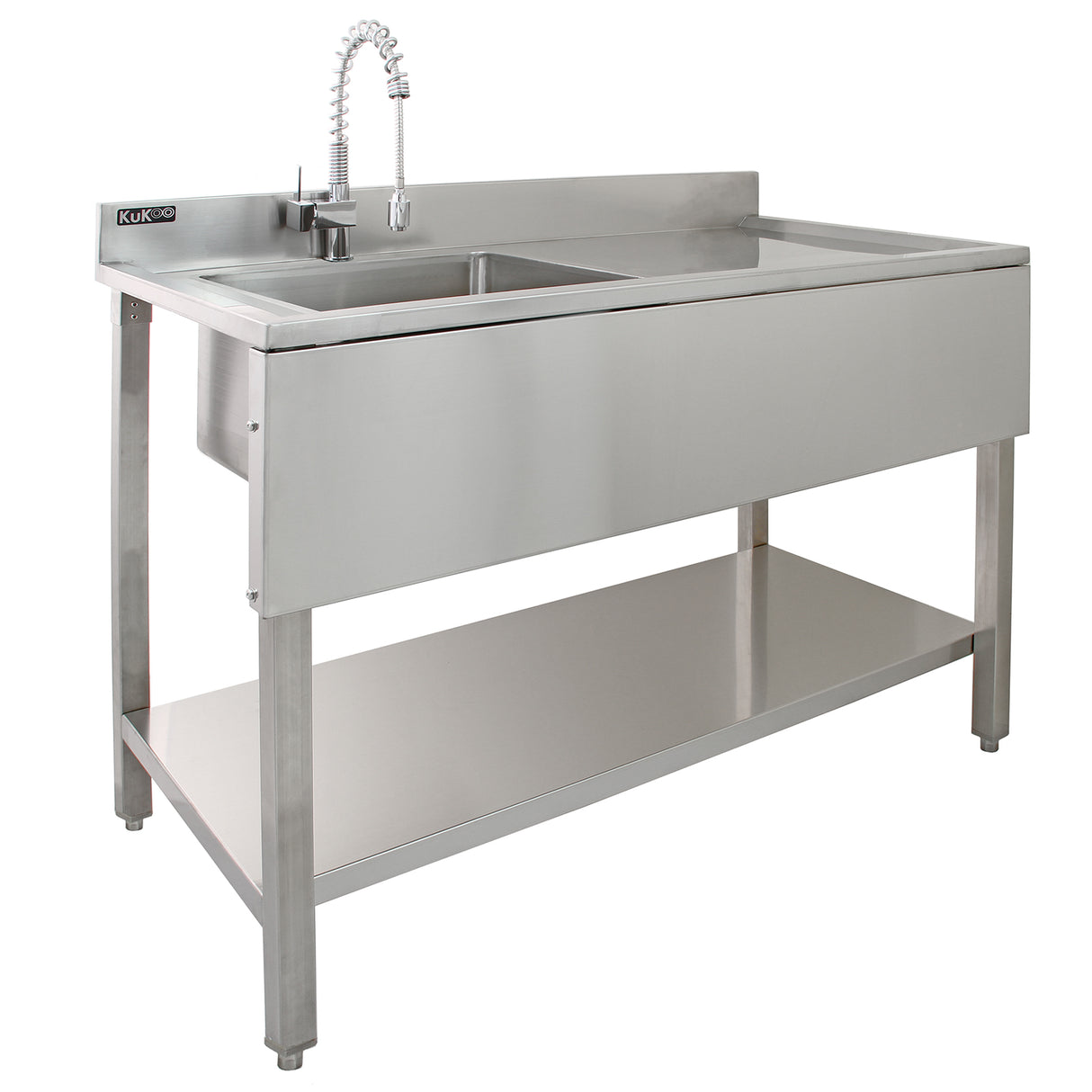 KuKoo Fregadero de Cocina de Acero Inoxidable – Escurridor a la Derecha