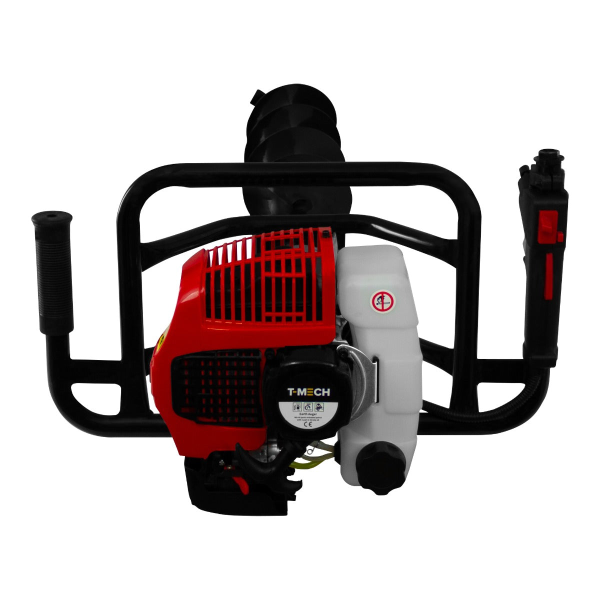 Barrena de Tierra T-Mech y Clavadora de Postes de 120mm de 4 Tiempos