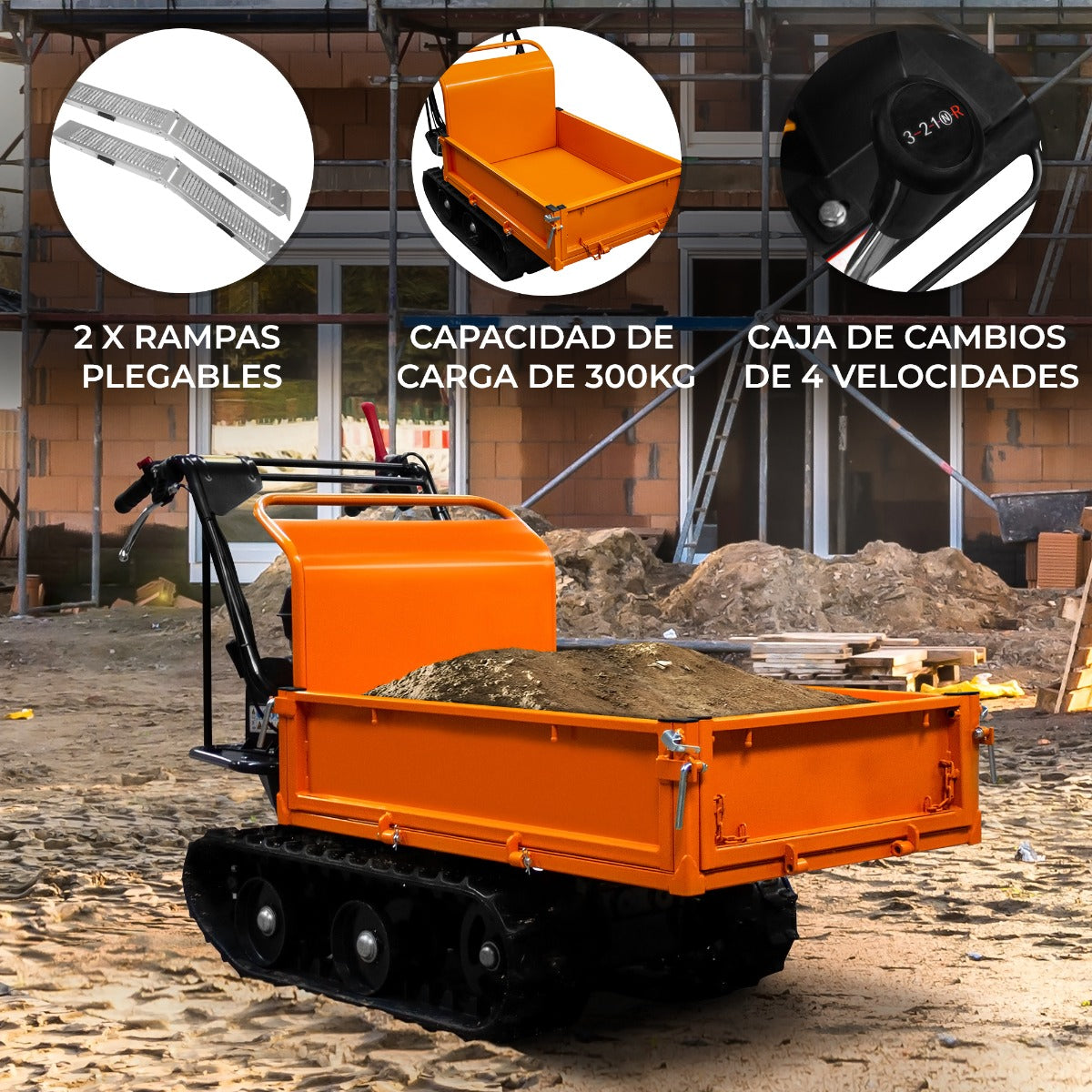 Mini Dumper Carretilla Eléctrica Transportador