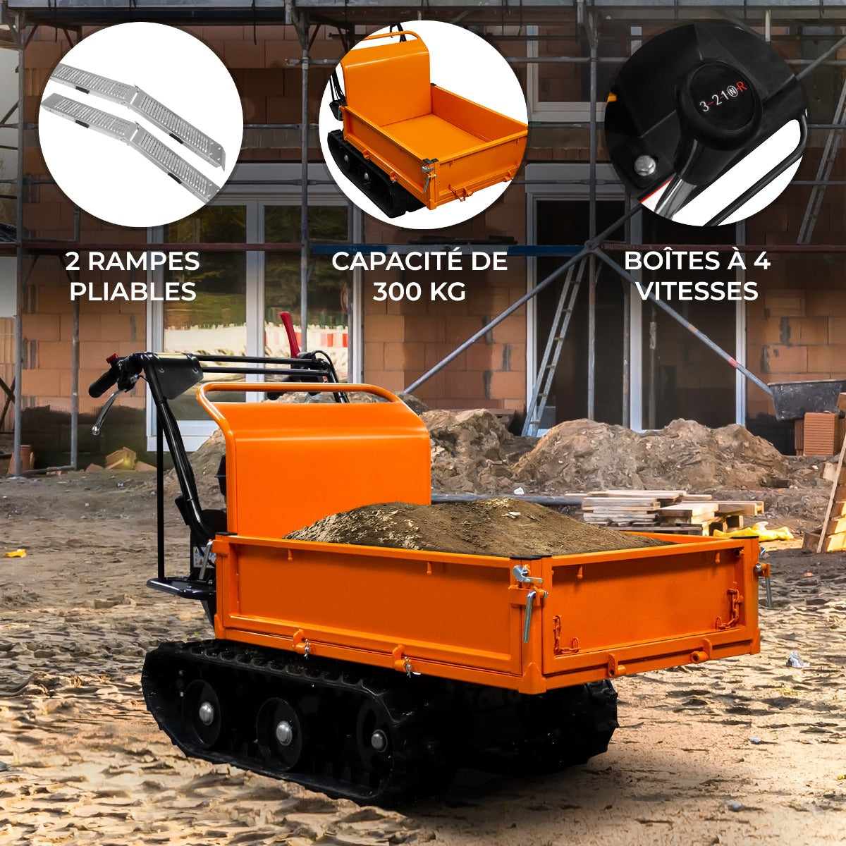 Mini Dumper Carretilla Eléctrica Transportador