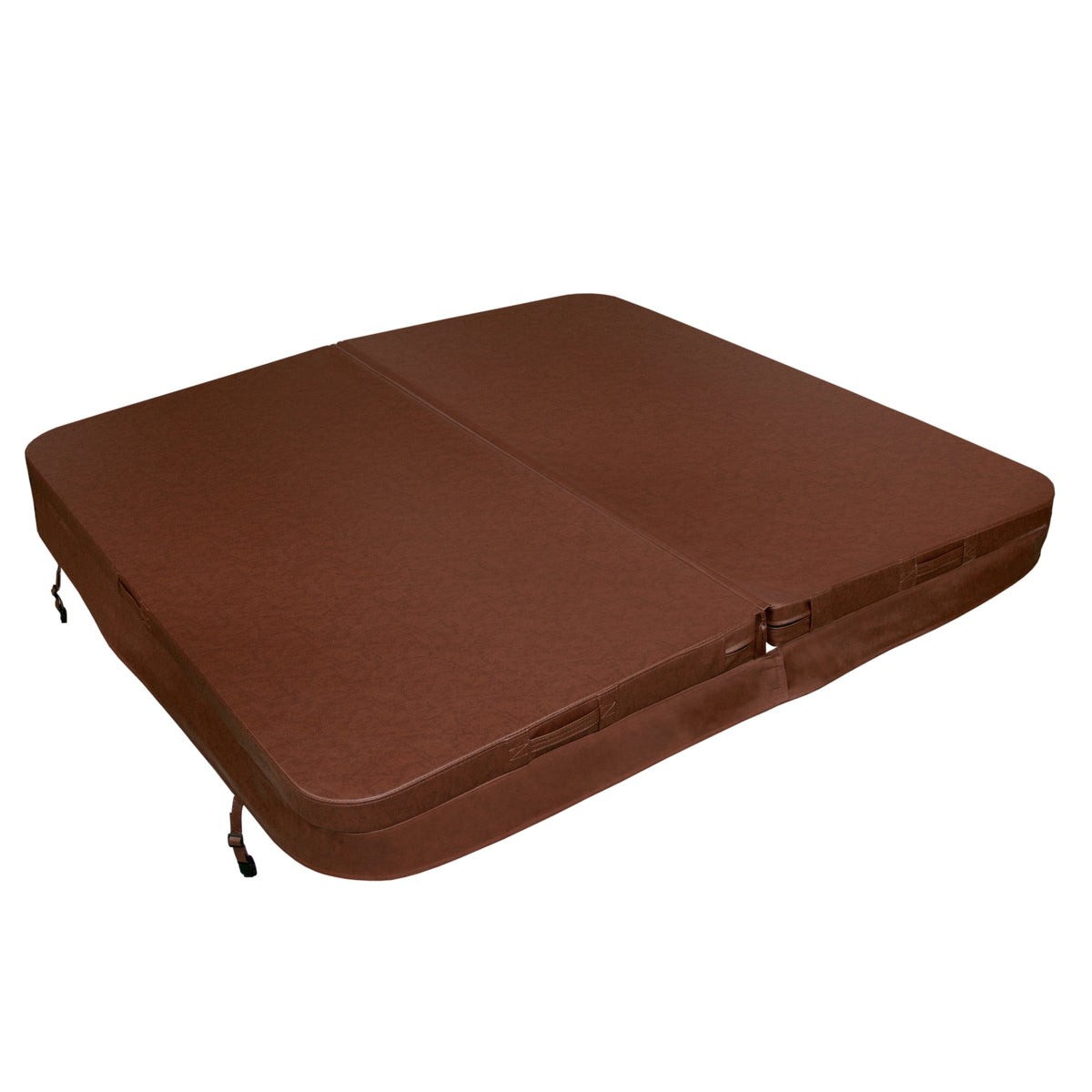 Cubierta marrón de 2m x 2m para jacuzzi, con textura suave y resistente, ideal para proteger el jacuzzi de la suciedad y el frío