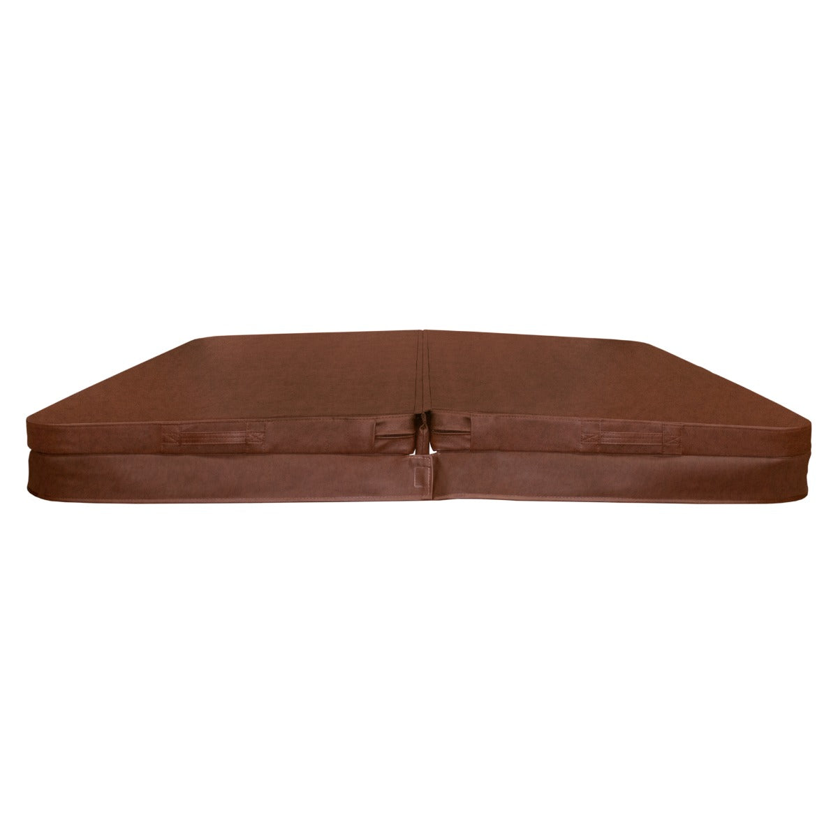 Cubierta marrón de 2m x 2m para jacuzzi, con textura suave y resistente, diseñada para proteger y mantener el agua limpia