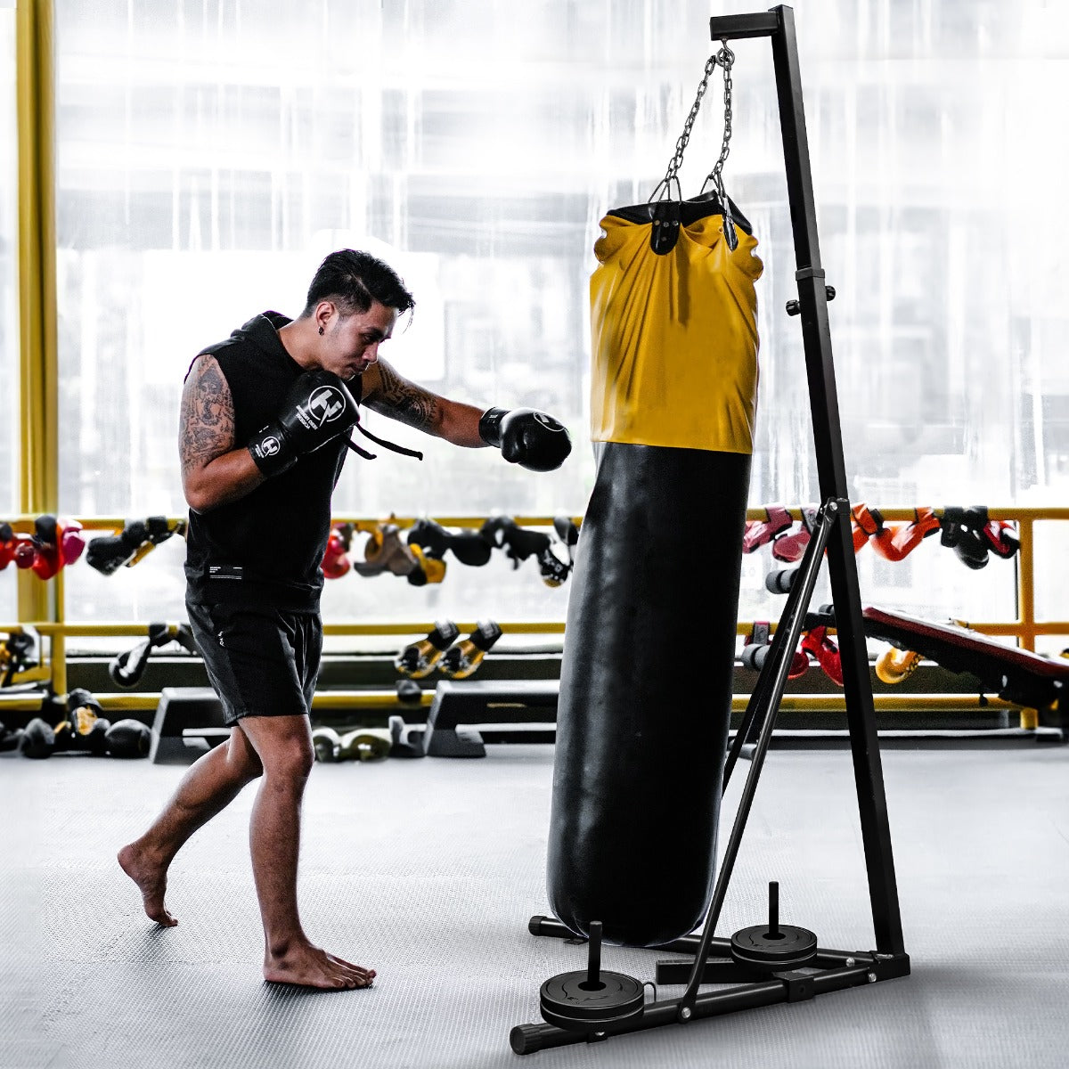 Soporte Plegable para Saco de Boxeo