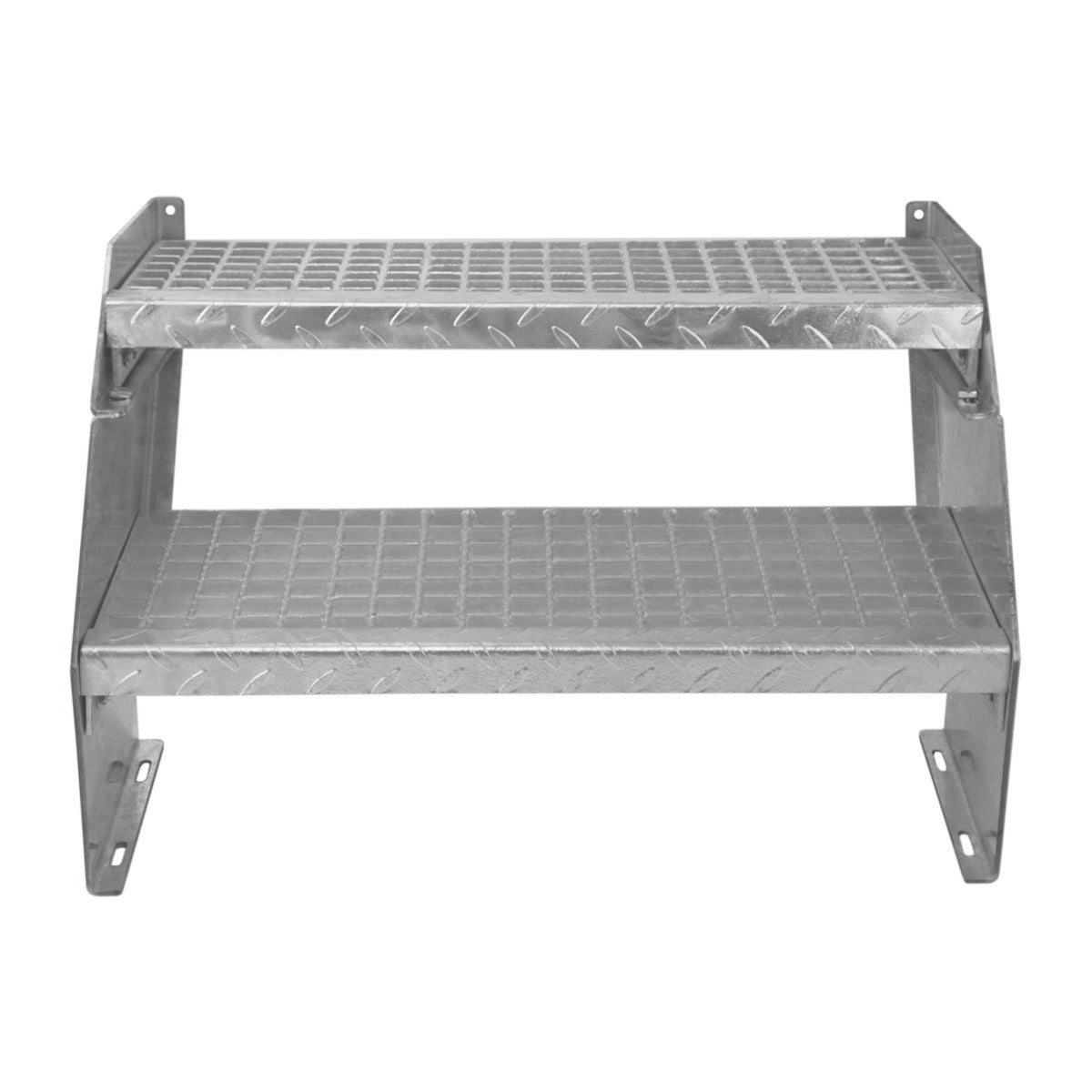 Escalera Galvanizada Ajustable de 2 Escalones– 600mm de Ancho