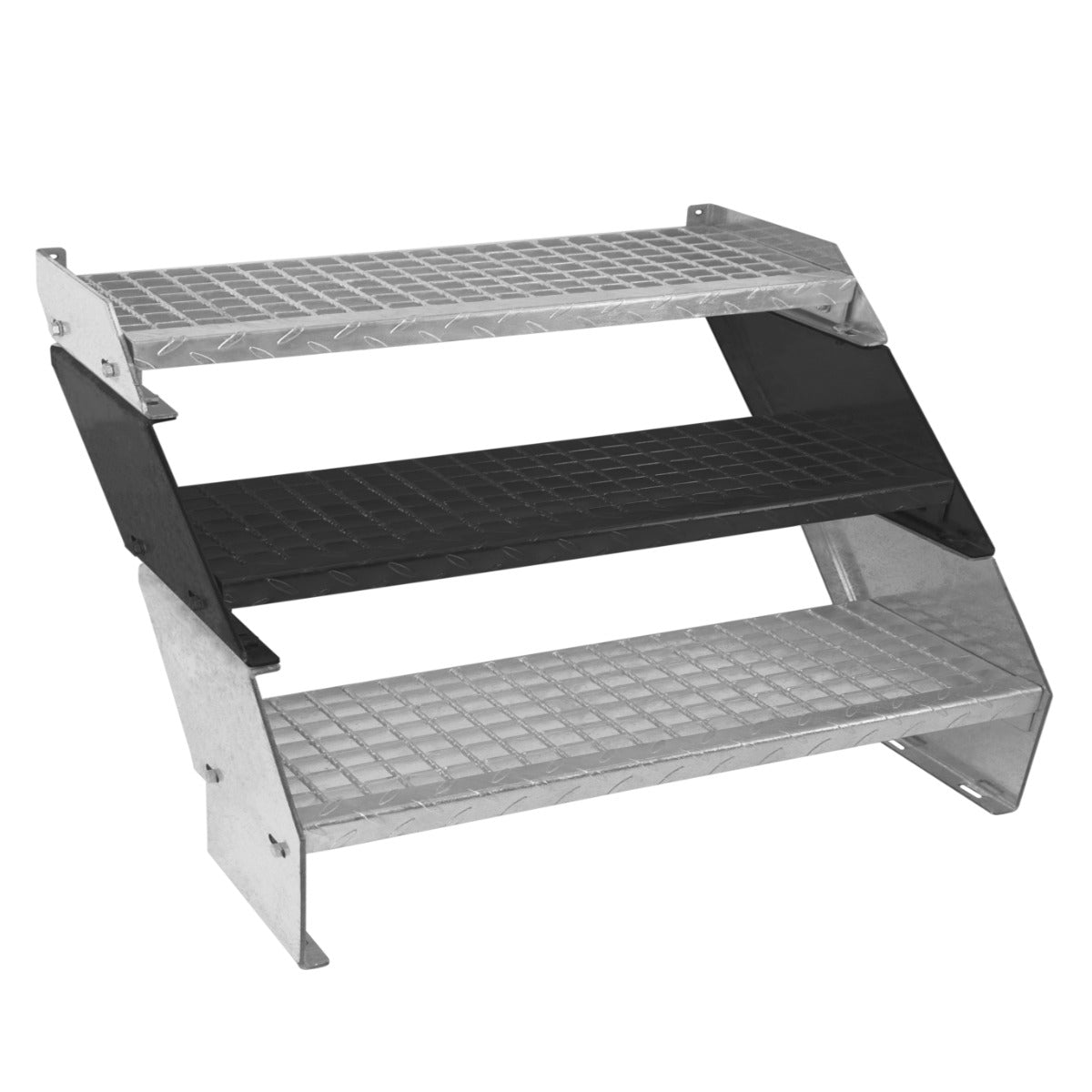 Escalera Galvanizada Ajustable de 2 Escalones– 900mm de Ancho