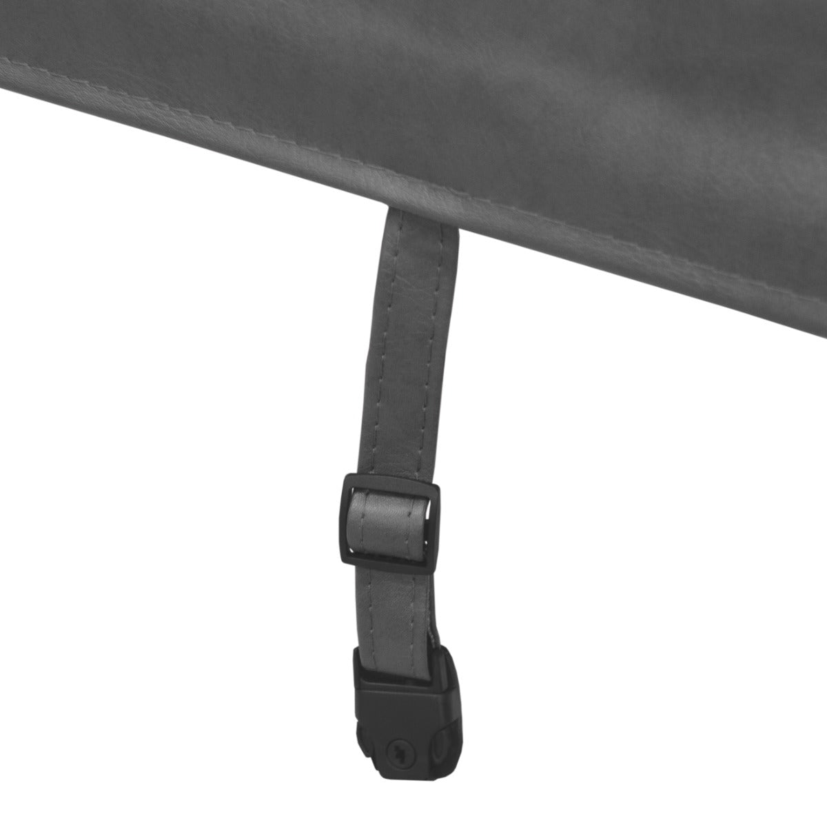 Cubierta gris para jacuzzi de 2,1m x 2,1m con hebilla de sujeción, fabricada en material resistente y duradero