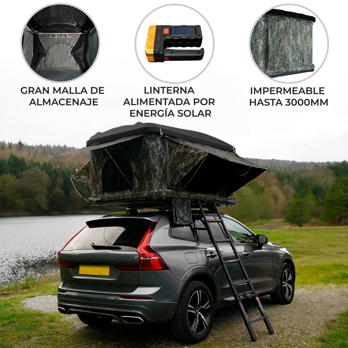 Tienda de Campaña de Techo para Coche - Camuflaje