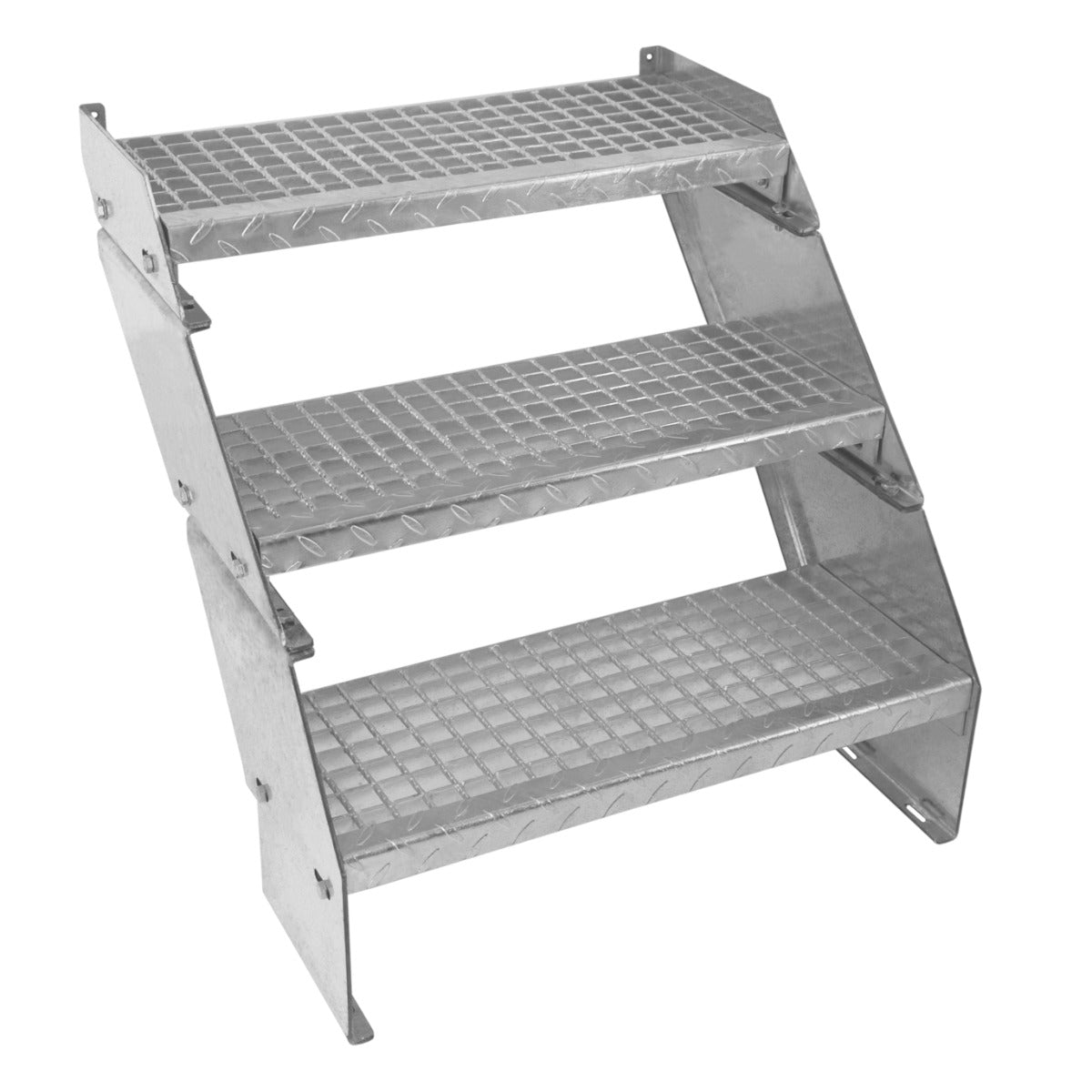Escalera Galvanizada Ajustable de 3 Escalones– 600mm de Ancho