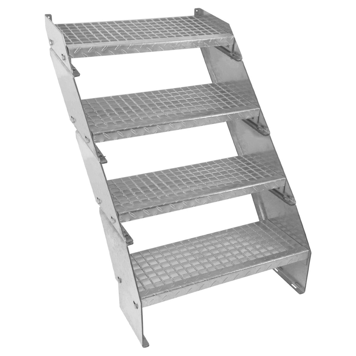 Escalera Galvanizada Ajustable de 4 Escalones– 600mm de Ancho