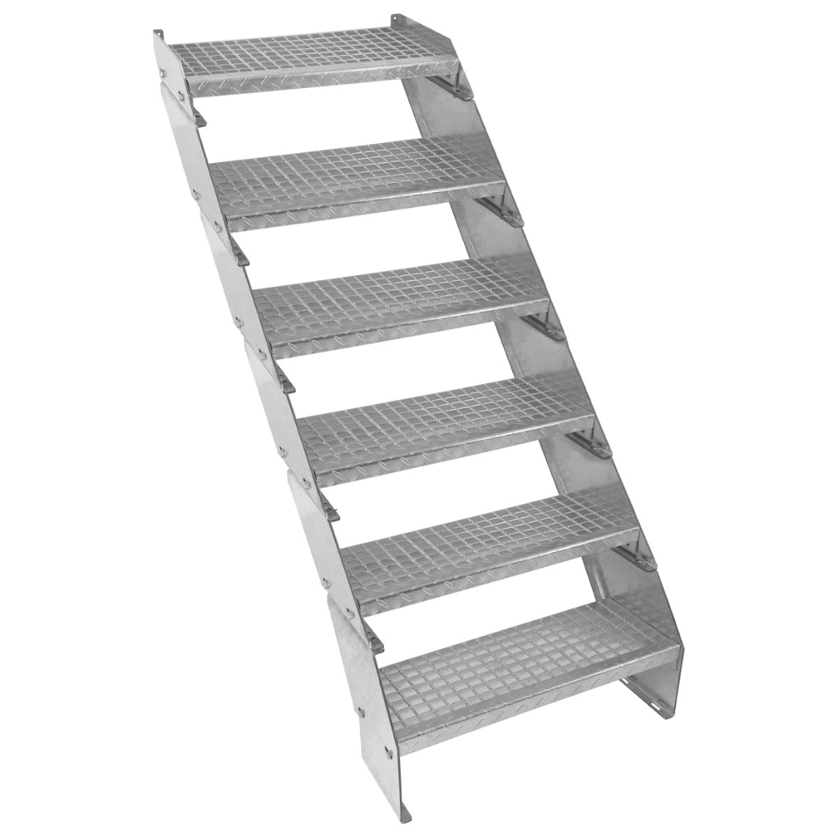 Escalera Galvanizada Ajustable de 6 Escalones– 600mm de Ancho