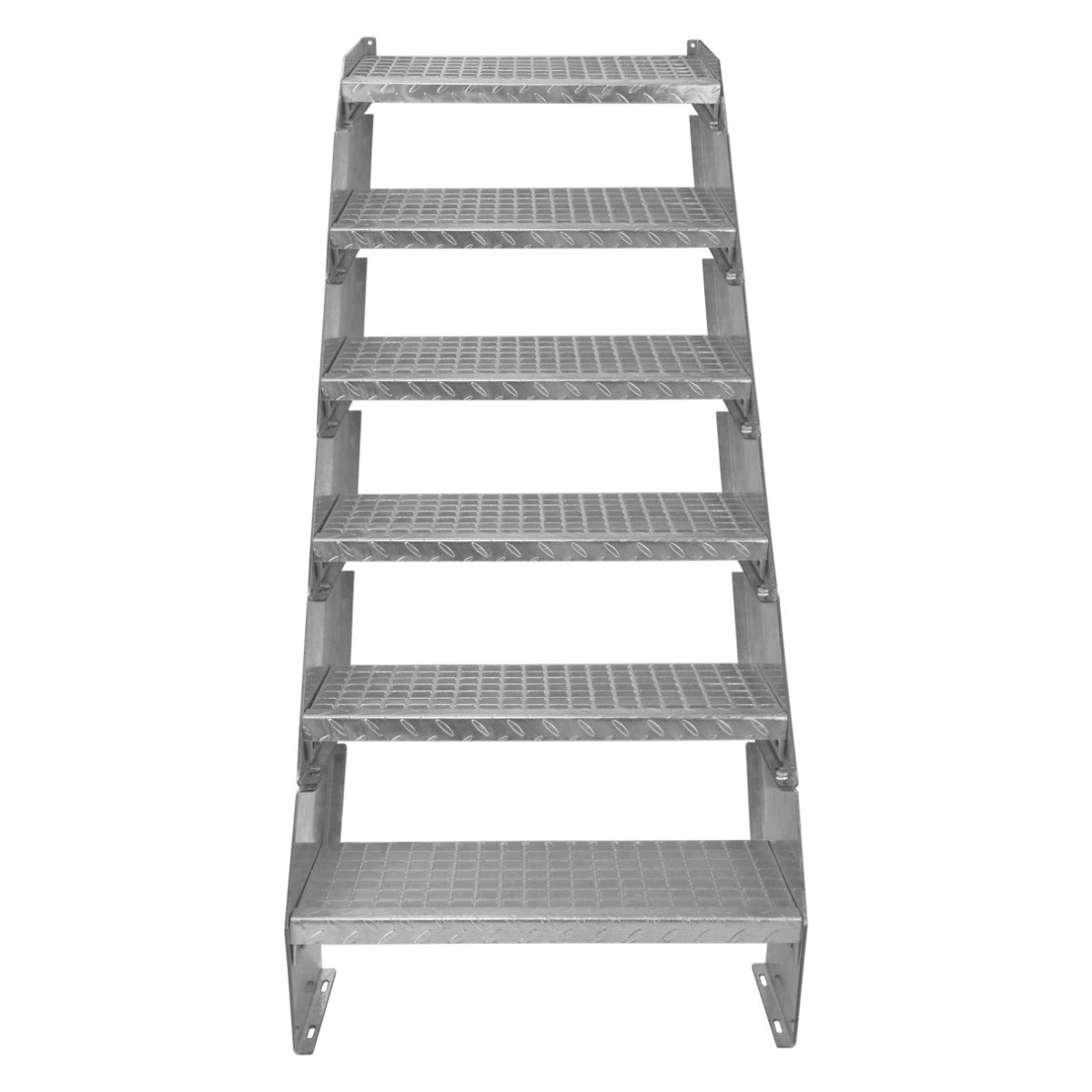 Escalera Galvanizada Ajustable de 6 Escalones– 600mm de Ancho