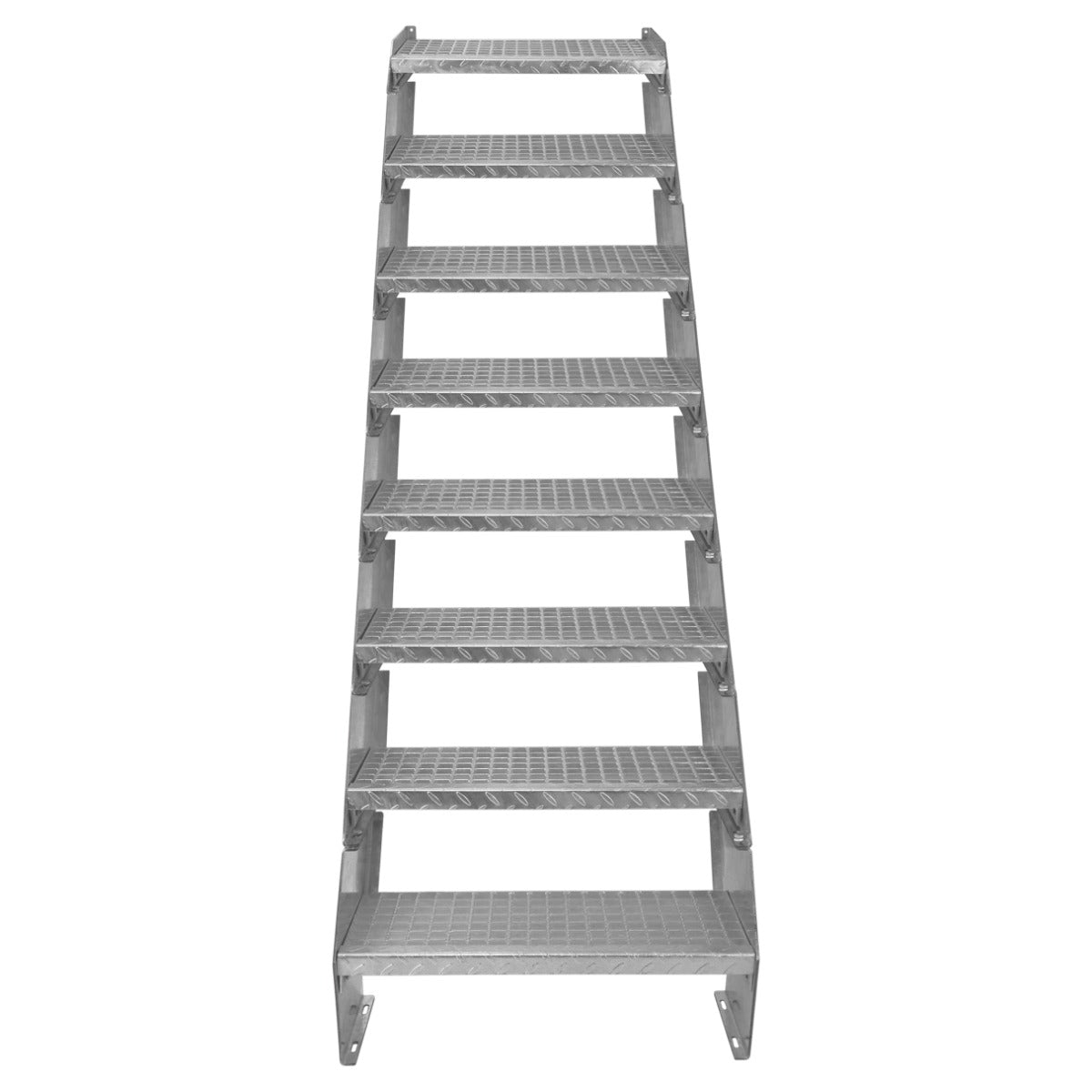 Escalera Galvanizada Ajustable de 8 Escalones – 600mm de Ancho