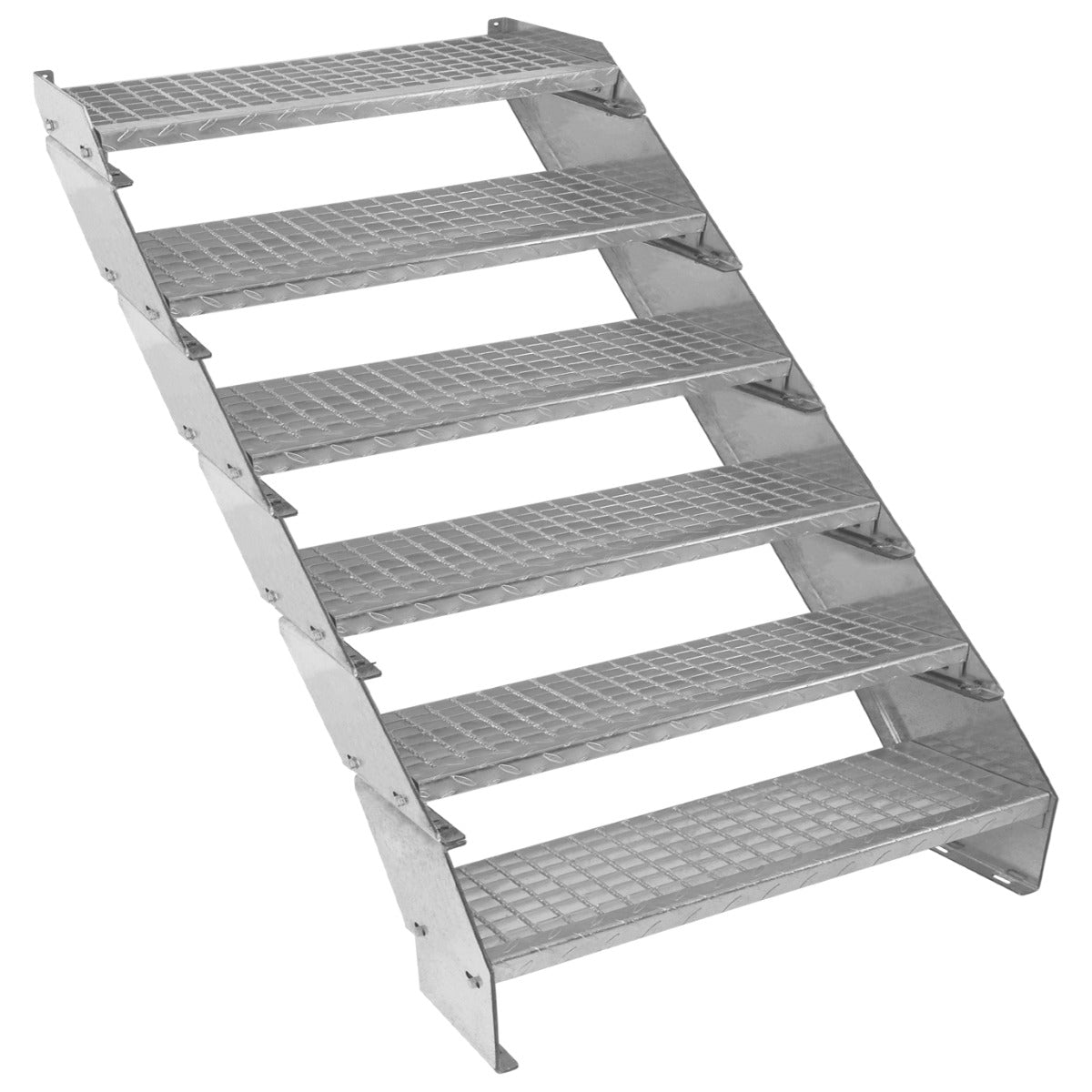 Escalera Galvanizada Ajustable de 6 Escalones– 900mm de Ancho