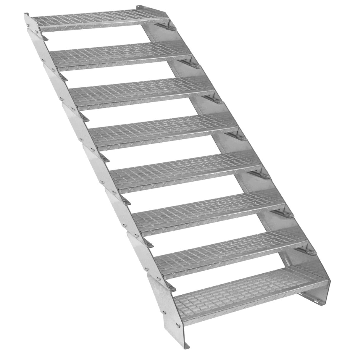 Escalera Galvanizada Ajustable de 8 Escalones – 900mm de Ancho