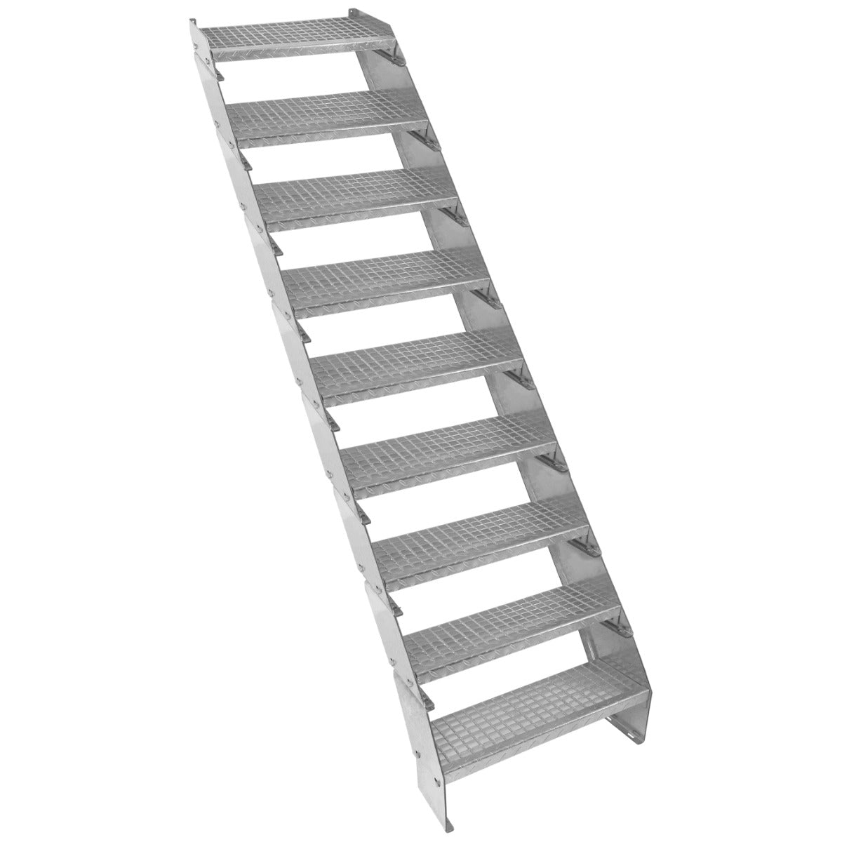 Escalera Galvanizada Ajustable de 9 Escalones – 600mm de Ancho