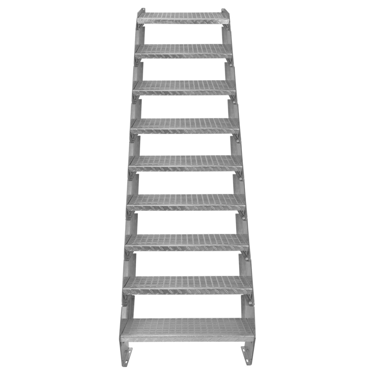 Escalera Galvanizada Ajustable de 9 Escalones – 600mm de Ancho