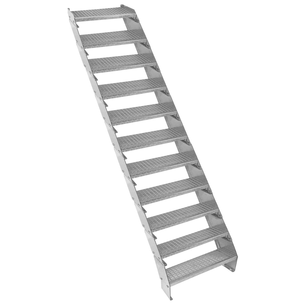 Escalera Galvanizada Ajustable de 11 Escalones– 600mm de Ancho