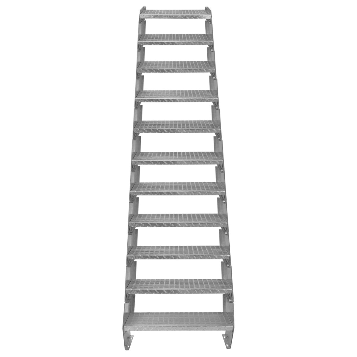 Escalera Galvanizada Ajustable de 11 Escalones– 600mm de Ancho