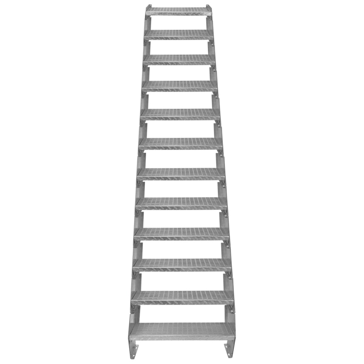 Escalera Galvanizada Ajustable de 12 Escalones– 600mm de Ancho