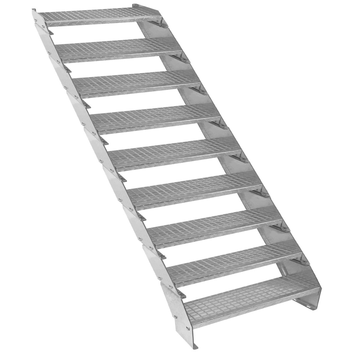 Escalera Galvanizada Ajustable de 9 Escalones – 900mm de Ancho