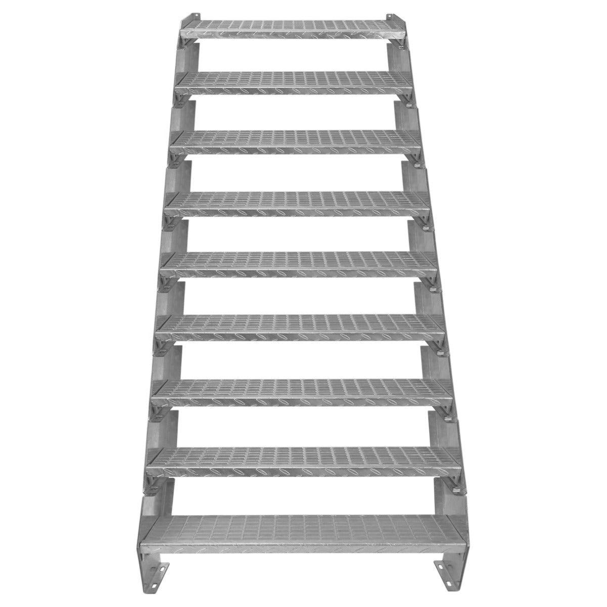 Escalera Galvanizada Ajustable de 9 Escalones – 900mm de Ancho