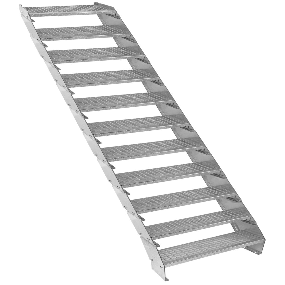 Escalera Galvanizada Ajustable de 11 Escalones– 900mm de Ancho