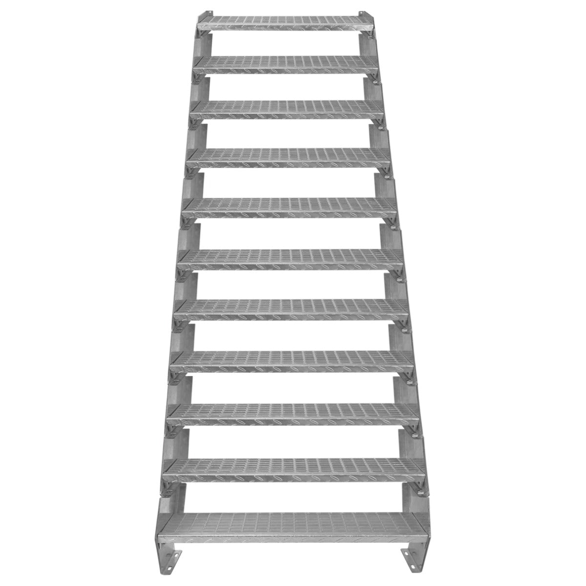 Escalera Galvanizada Ajustable de 11 Escalones– 900mm de Ancho